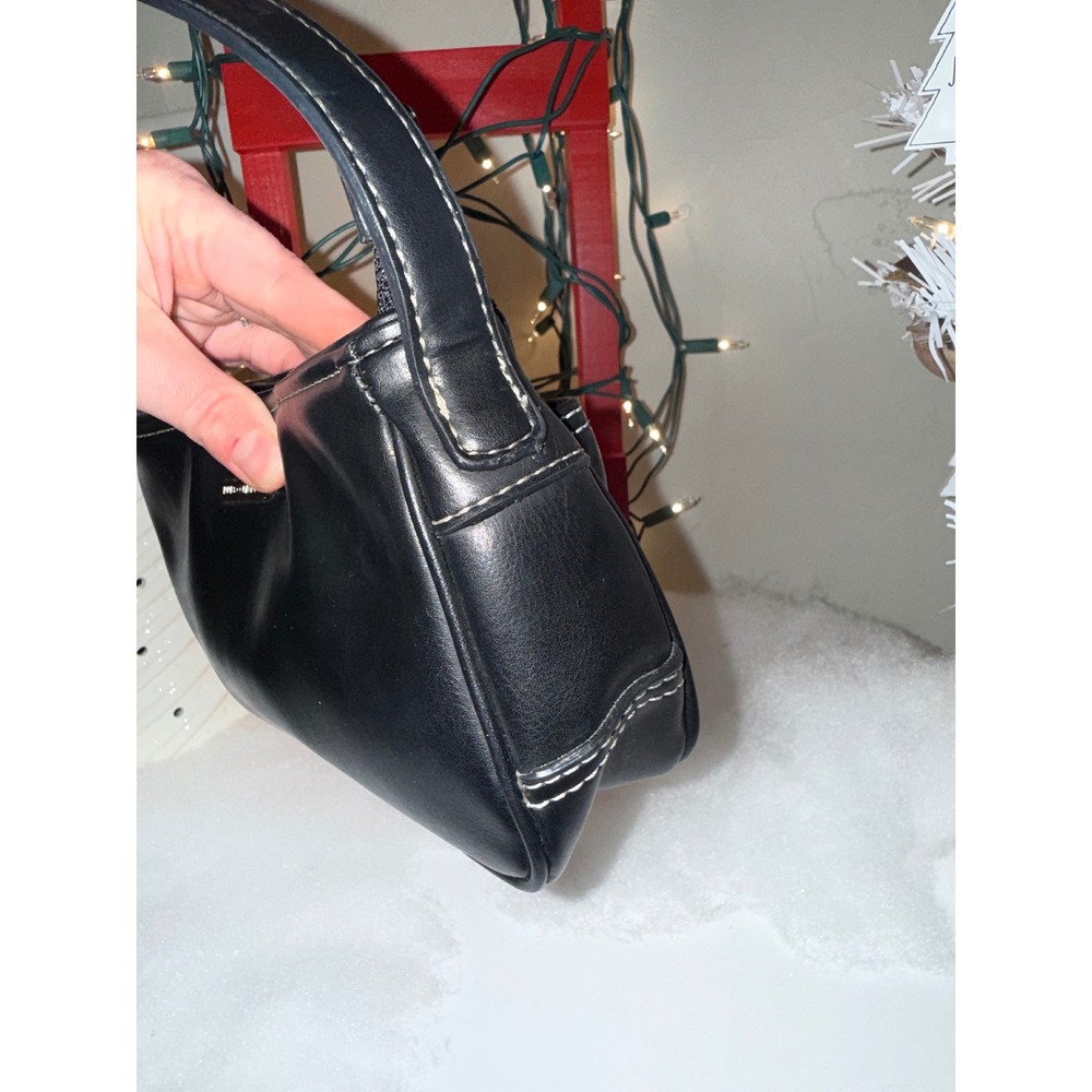 Nine & Company Black Faux Leather Shoulder Bag Small Purse - Picture 3 of 11